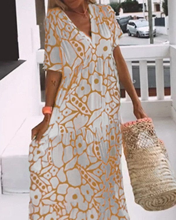 Robe ample à fleurs pour femme