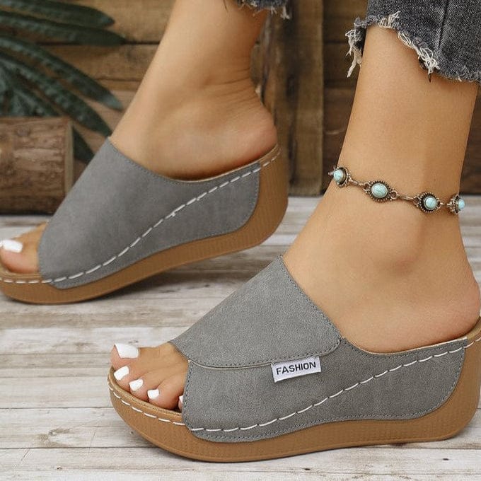 Sandale d'été confortable à talon épais