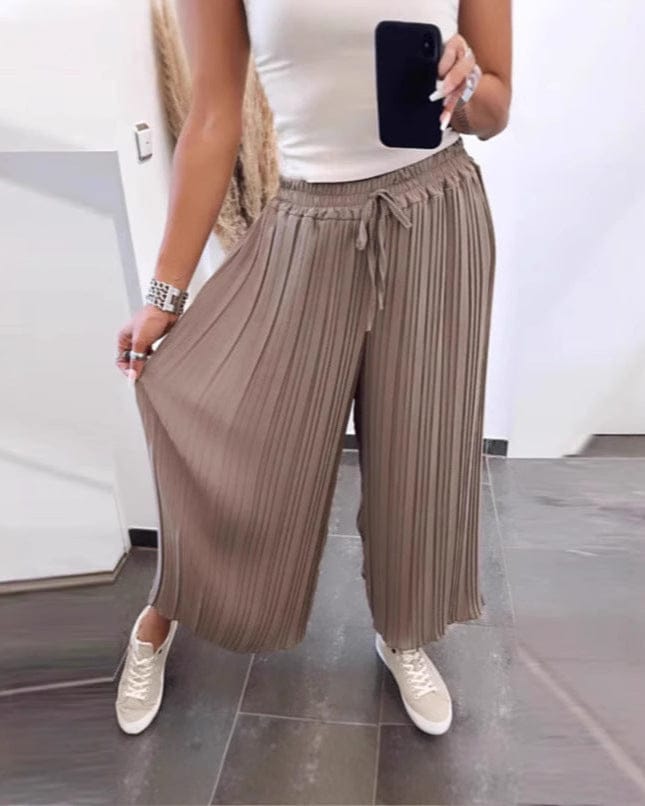 Pantalon décontracté taille haute