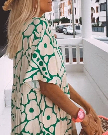 Robe ample à fleurs pour femme