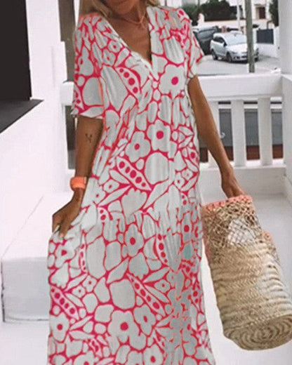 Robe ample à fleurs pour femme