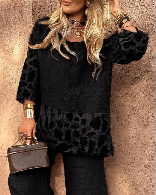 Ensemble en laine Leisure City Lady décontracté en coton et lin