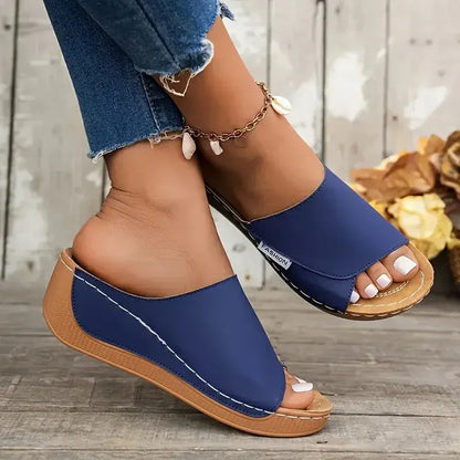 Sandale d'été confortable à talon épais