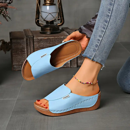 Sandale d'été confortable à talon épais